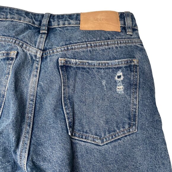 Zara Women's Mom Fit Distressed Jeans, size US 4 - Picture 12 of 14